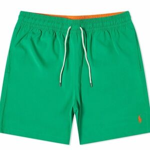 Polo Ralph Lauren Men's Traveller Swim Shorts in Preppy Green Size L